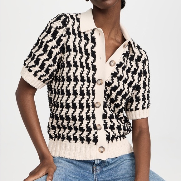 NWT Anine Bing Tommy Cardigan Sweater in Lavender and Cream - Picture 9 of 10